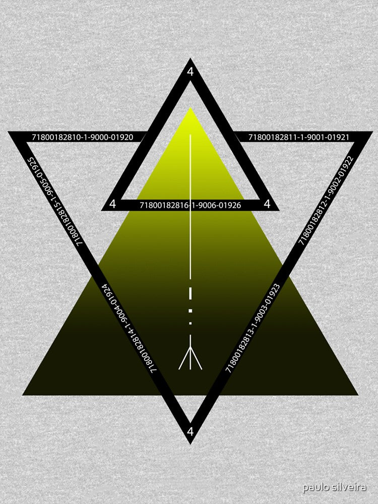 Geometric Enigmatic Art  – Abstract Triangle and Number Design by paulo silveira