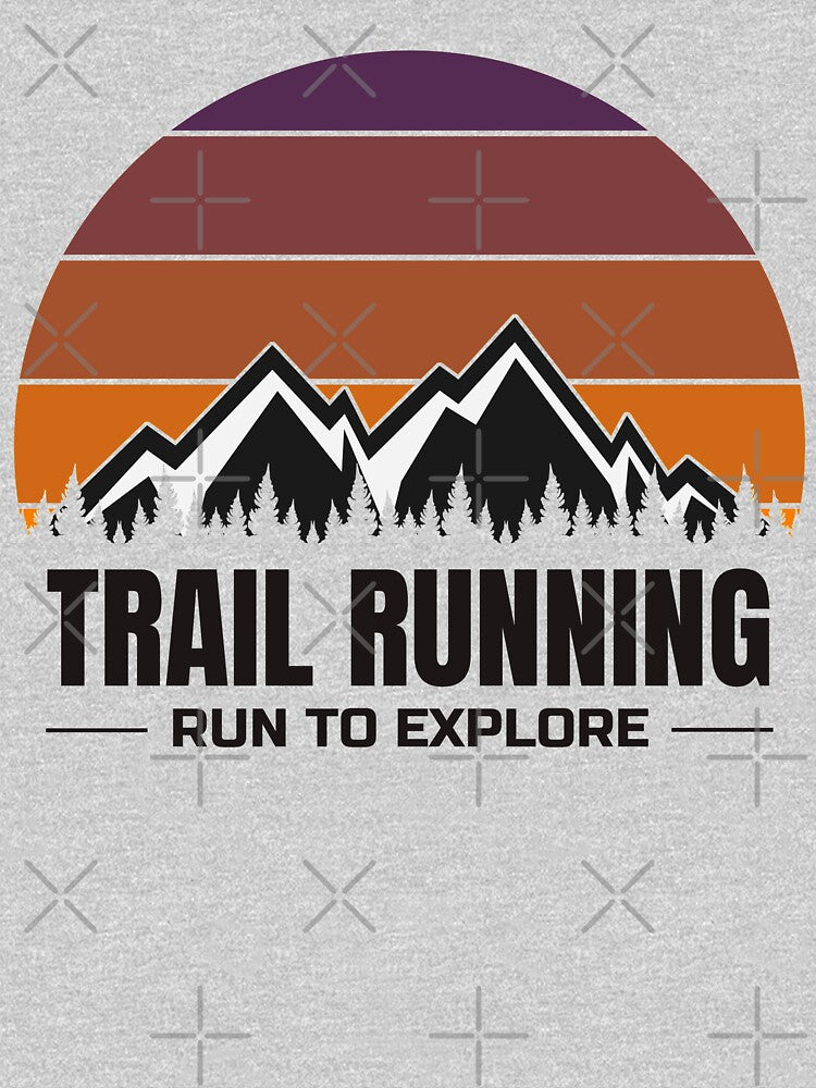 Trail Running - Run To Explore - Retro Sunset Ultra Trail Runner by grinta2021