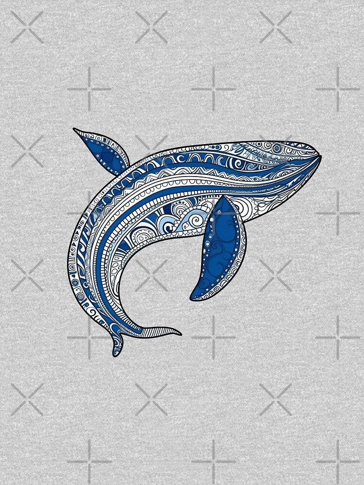 Aboriginal Art Blue Whale by sonorian