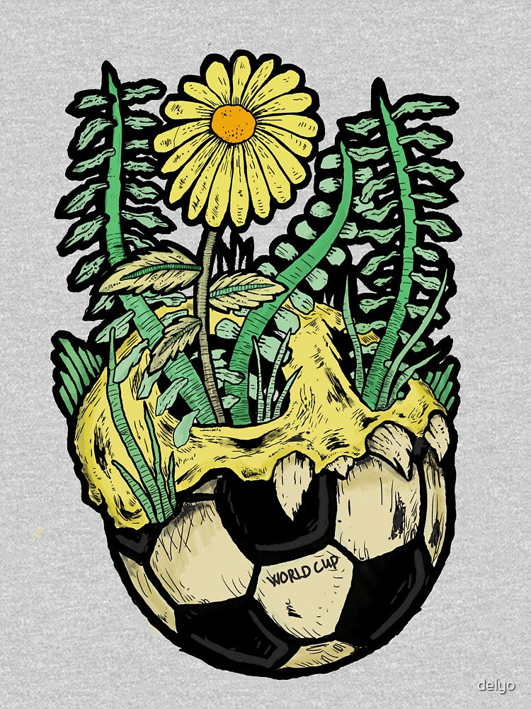 forever football fan skull and botany by delyo