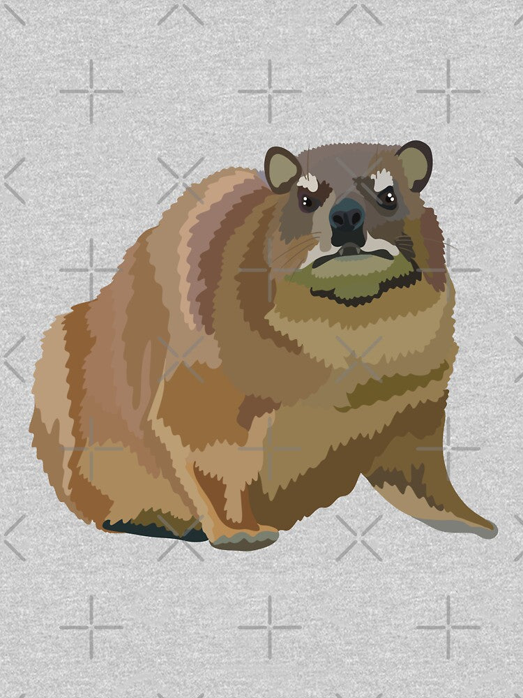 R is for Rock Hyrax,Rock Hyrax – Unique African Mammal Wildlife Illustration by PrettylittlepastelUk