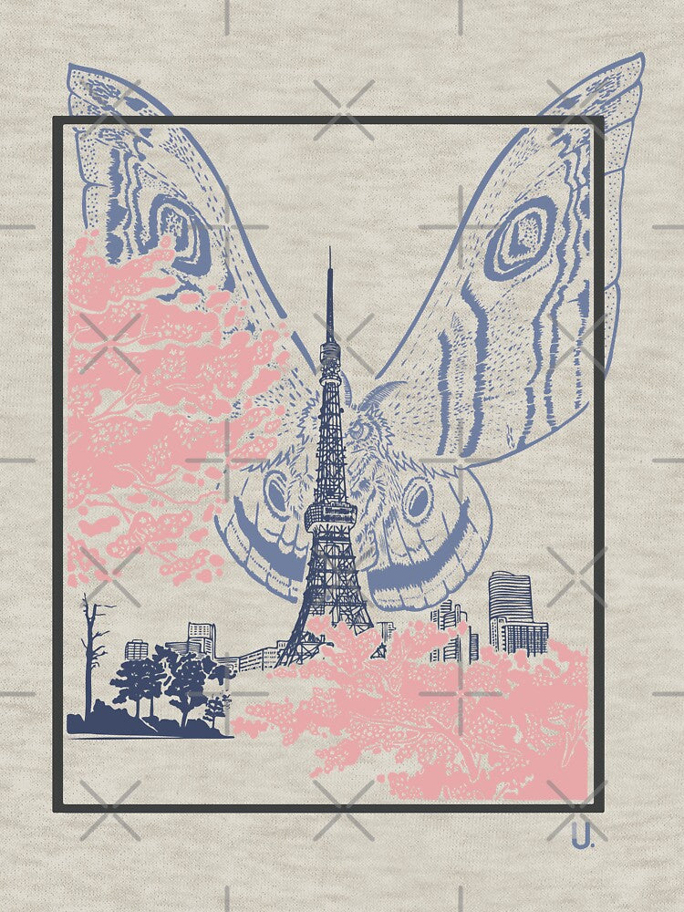 Mothra on Tokyo Tower by Jo Ungeheuer
