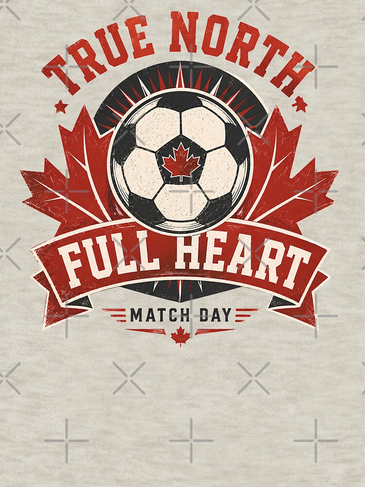 True North Full Heart Canada National Soccer Fan by RoooDesigns