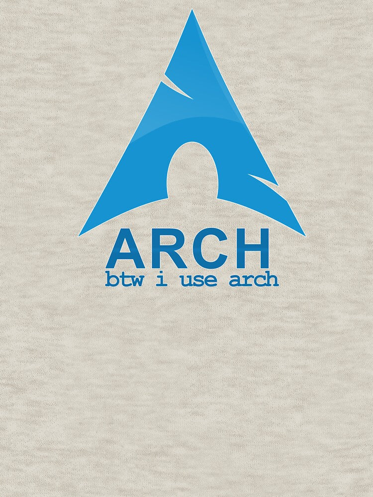 Arch Linux BTW I Use Arch – Minimal Linux Meme Design for Programmers by PenguinPowered