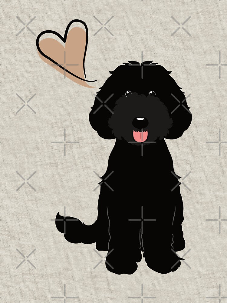 LOVE Black Labradoodle by Lulupainting