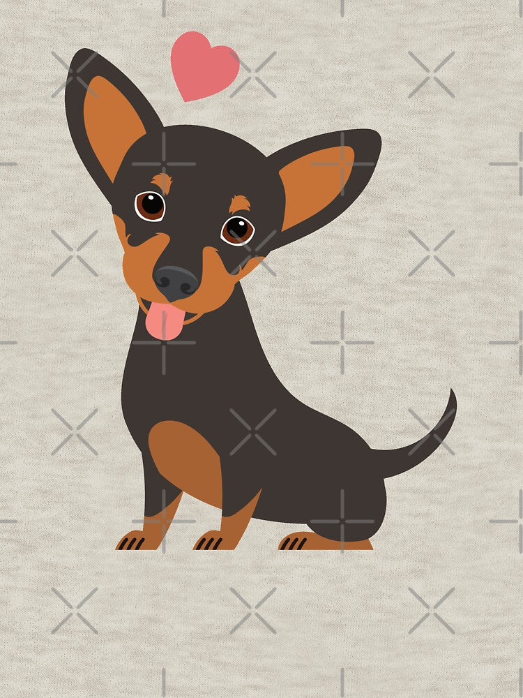 LOVE Black and Tan Chiweenie dachshund chihuahua mix by Lulupainting