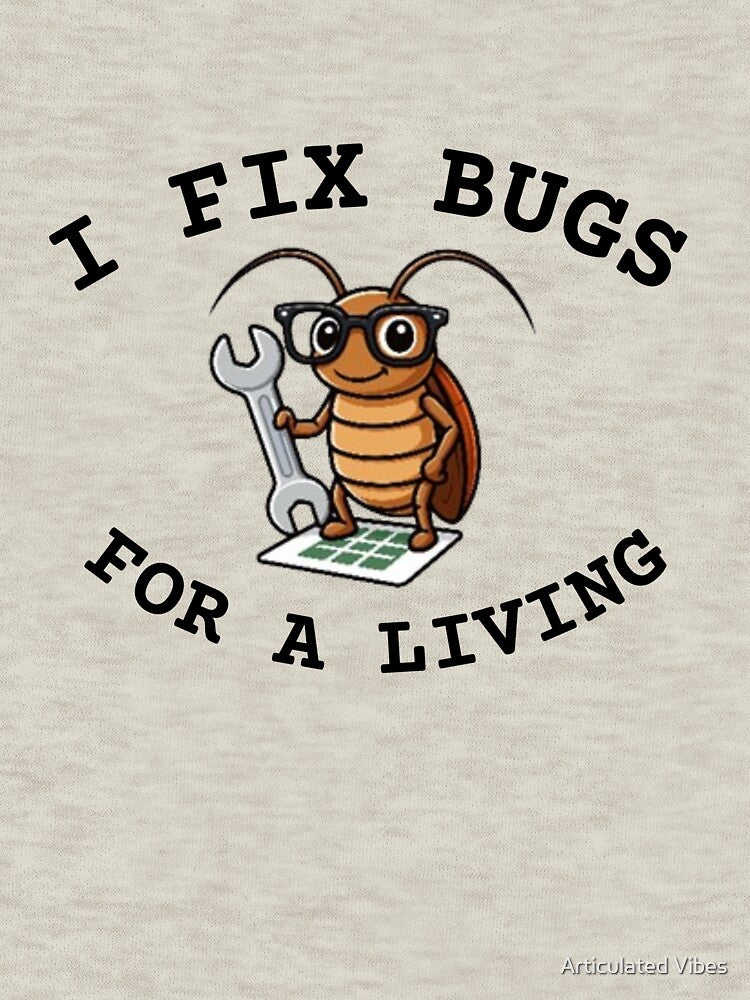 Funny Bug Fixer Cartoon Art by Articulated Vibes