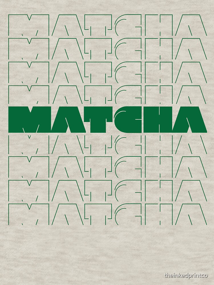 Minimalist Matcha – Modern Aesthetic Green Tea Shirt by theinkedprintco