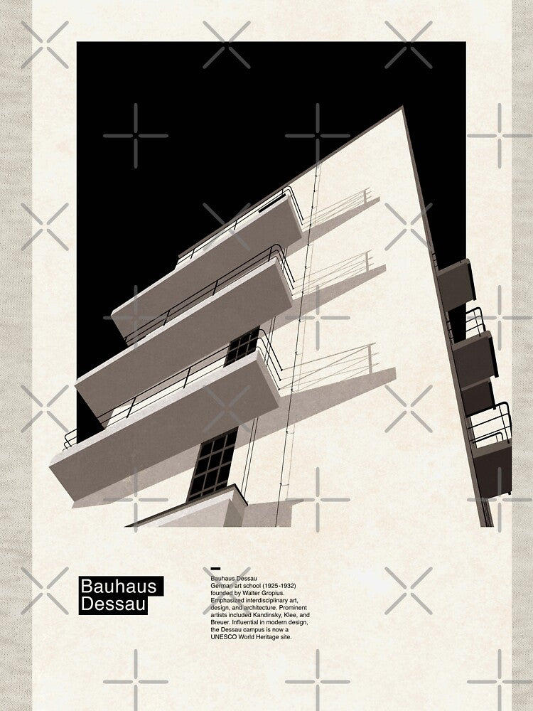 Bauhaus Dessau Retro by SurfolioPrints