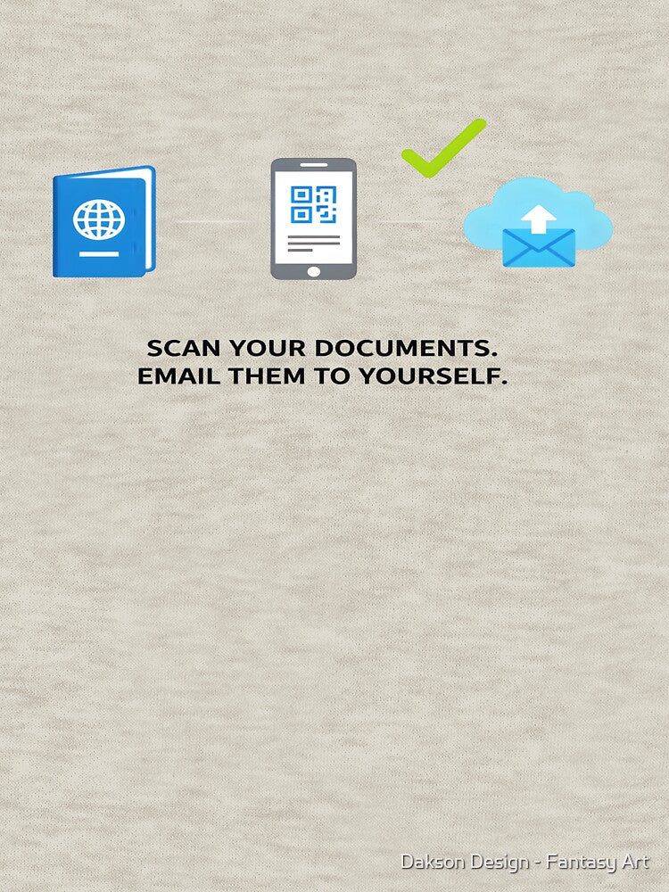 The Ultimate Travel Hack | Scan Your Documents by Dakson Design - Fantasy Art