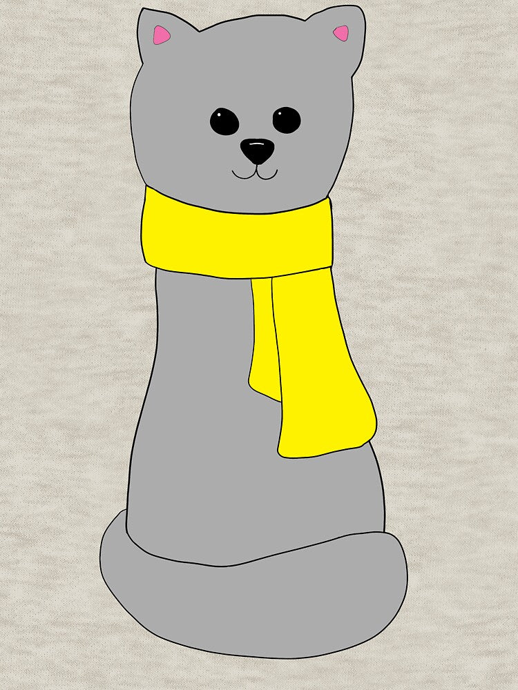Cat in Yellow Scarf by alisadesigns