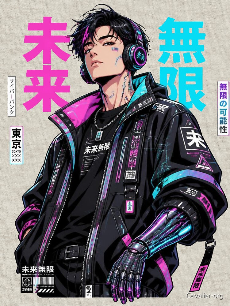 Neon Soul – Mirai Shōnen | Cyberpunk Future Boy by Cavalier-org