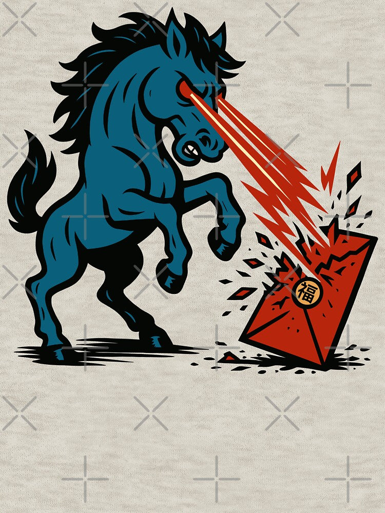 Blucifer Using Laser Eyes to Open Red Envelope by Ghost on Toast