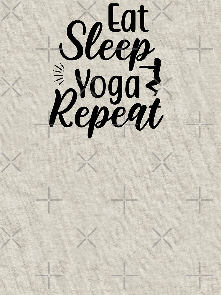 Yoga Quote Eat Sleep Yoga Repeat Motivational Saying by SoccaTamam