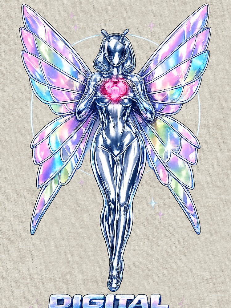 Digital Dreamgirl – Y2K Chrome Fairy Cyber Aesthetic by Arrow2025