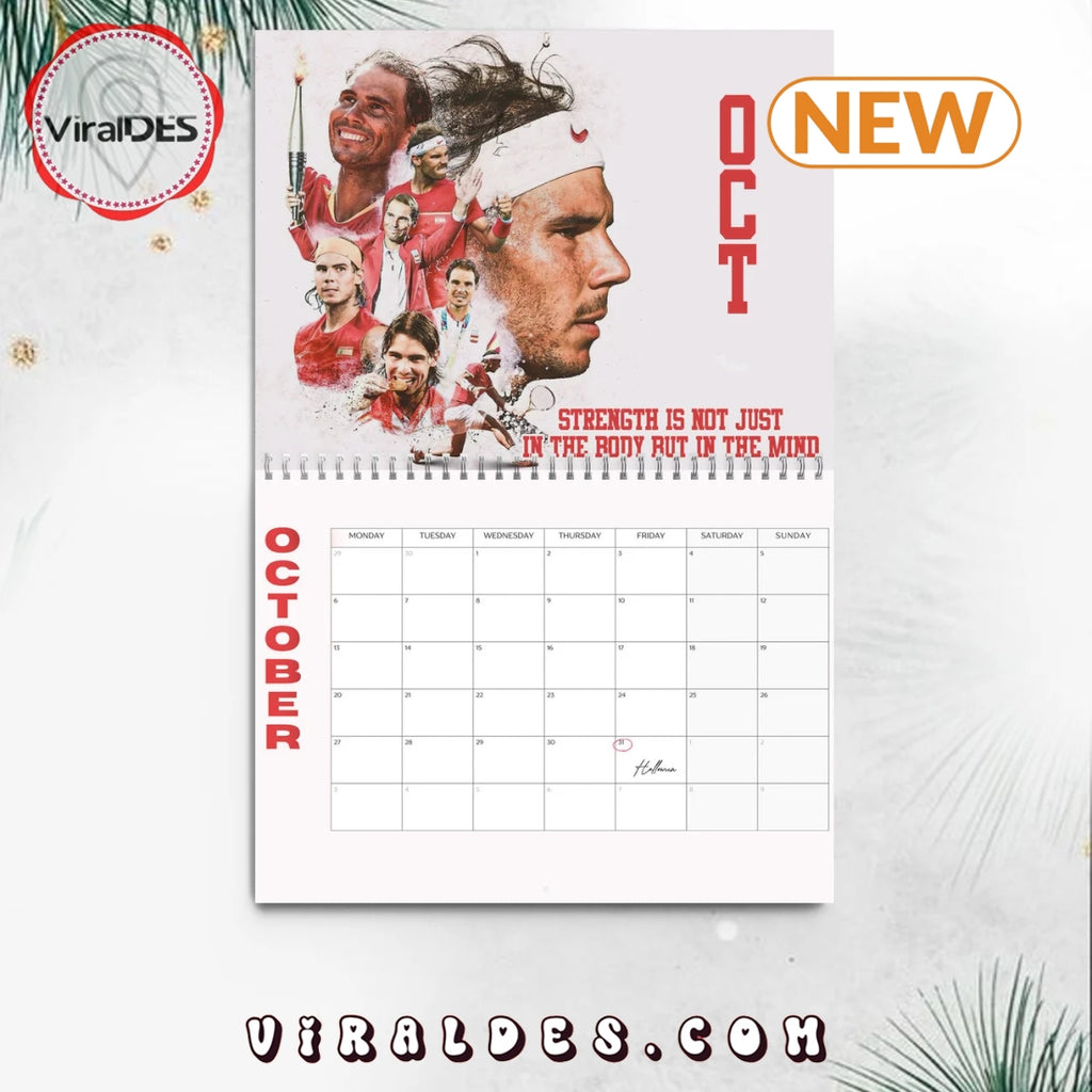 Rafael Nadal 2025 Happy New Year Calendar