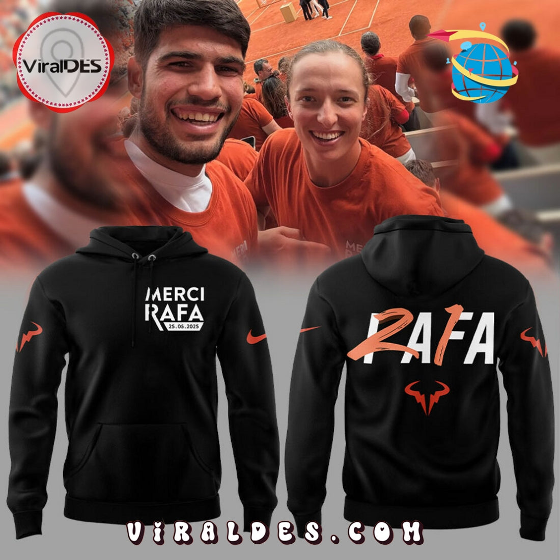 Rafael Nadal Limited Edition 2025 Black Hoodie