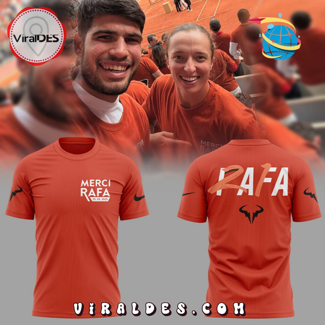 Rafael Nadal Limited Edition 2025 Orange Hoodie
