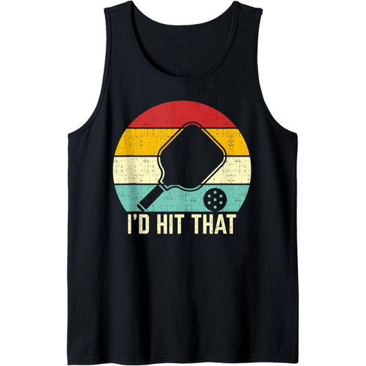 retros vintage sunset paddle I'd hit that pickleball player Tank Top MADE IN USA