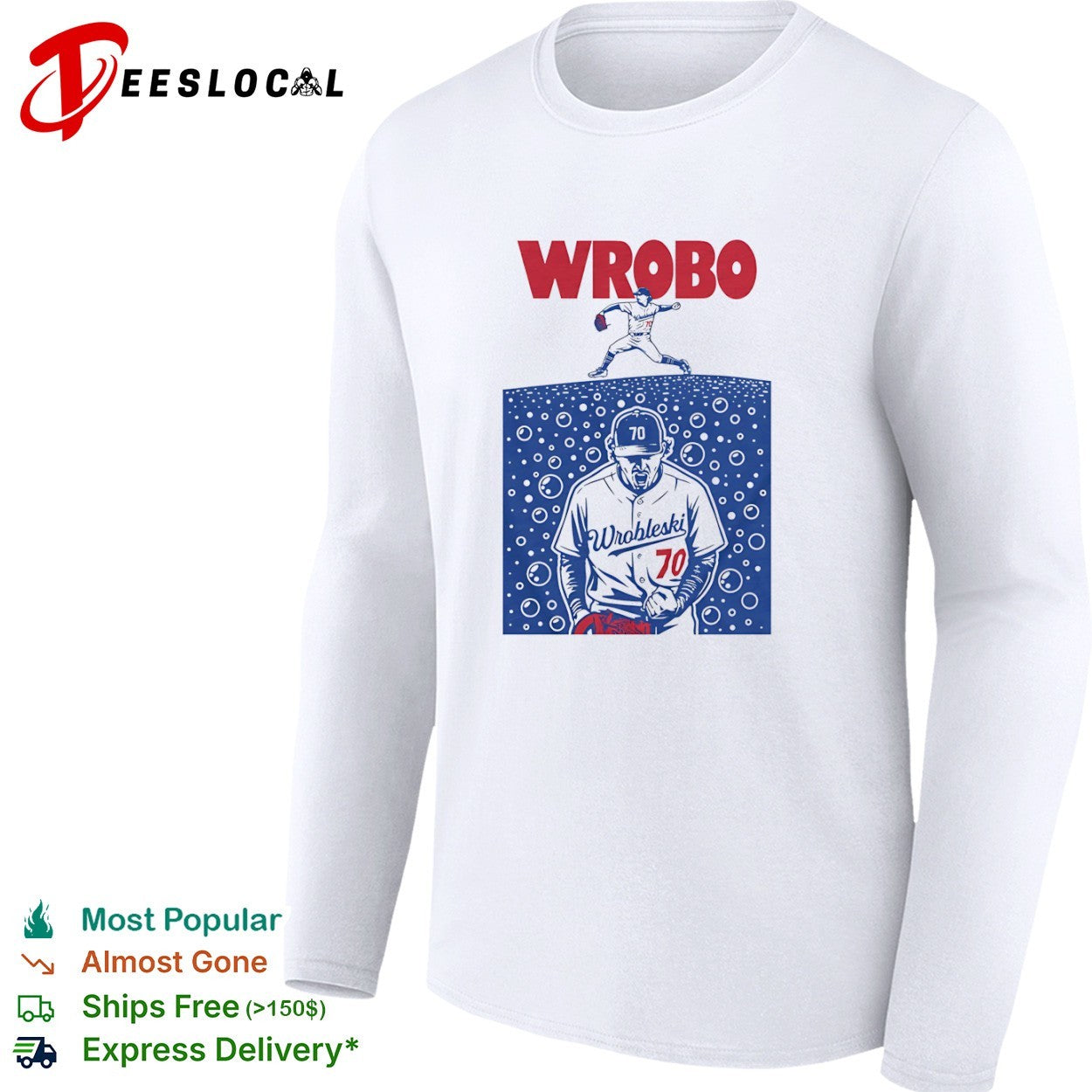 Wrobleski 70 Wrobo Roto Wear baseball pitcher shirt