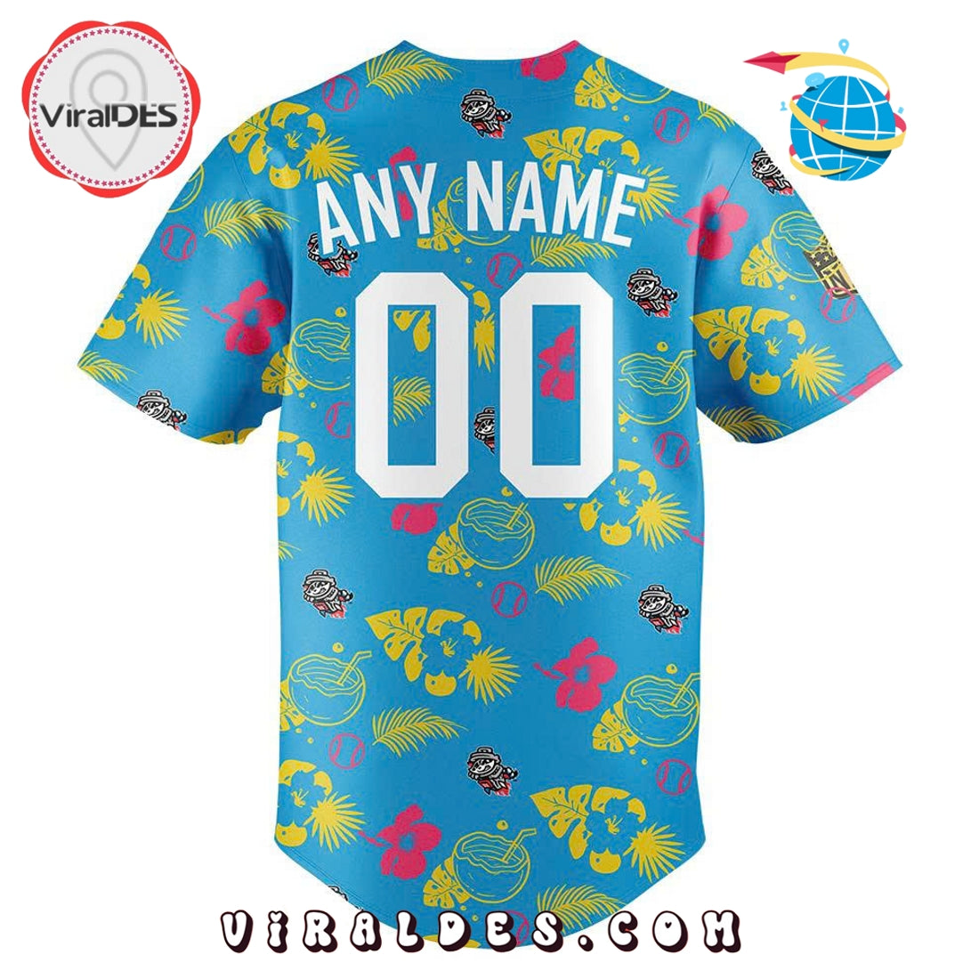 Rocket City Trash Pandas Hawaiian 2025 Baseball Jersey