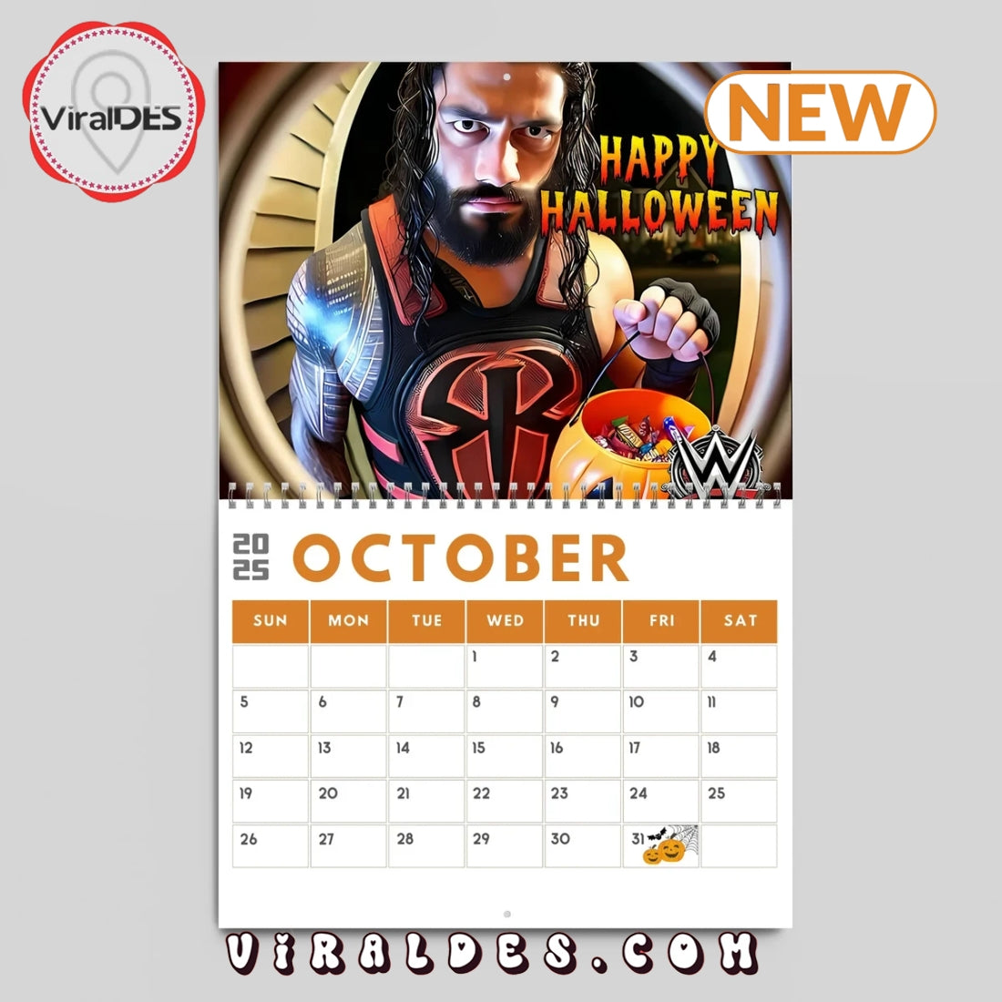 Roman Reigns 2025 Happy New Year Calendar