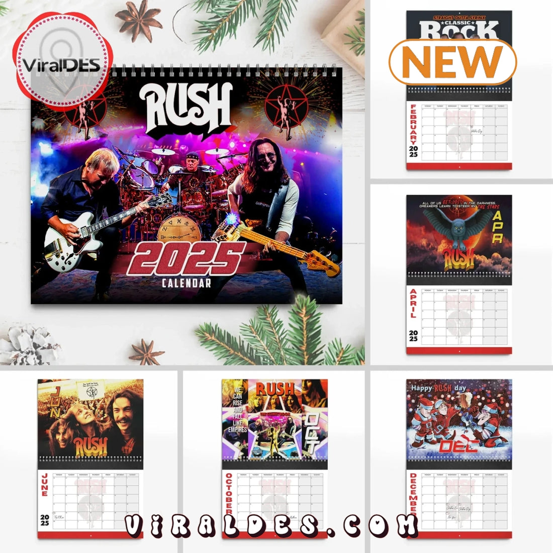 Rush 2025 Happy New Year Calendar