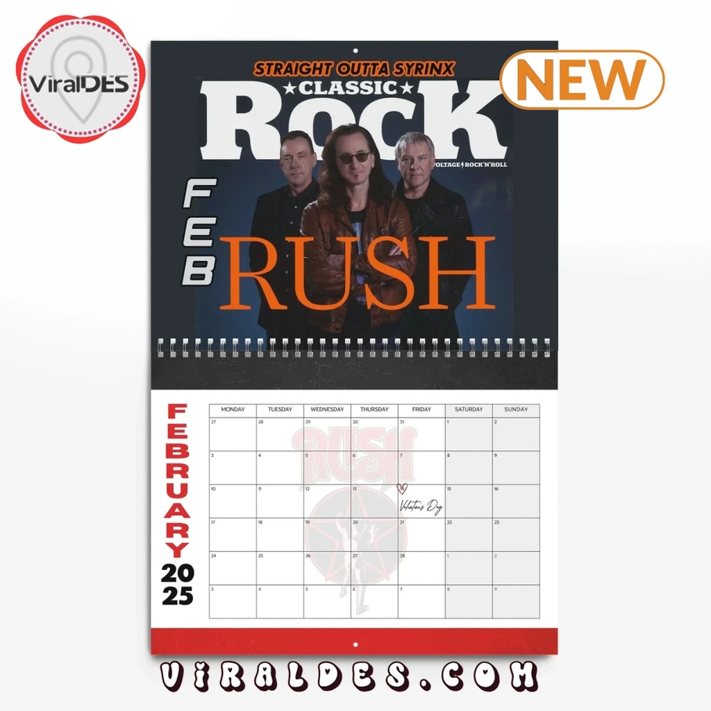 Rush 2025 Happy New Year Calendar