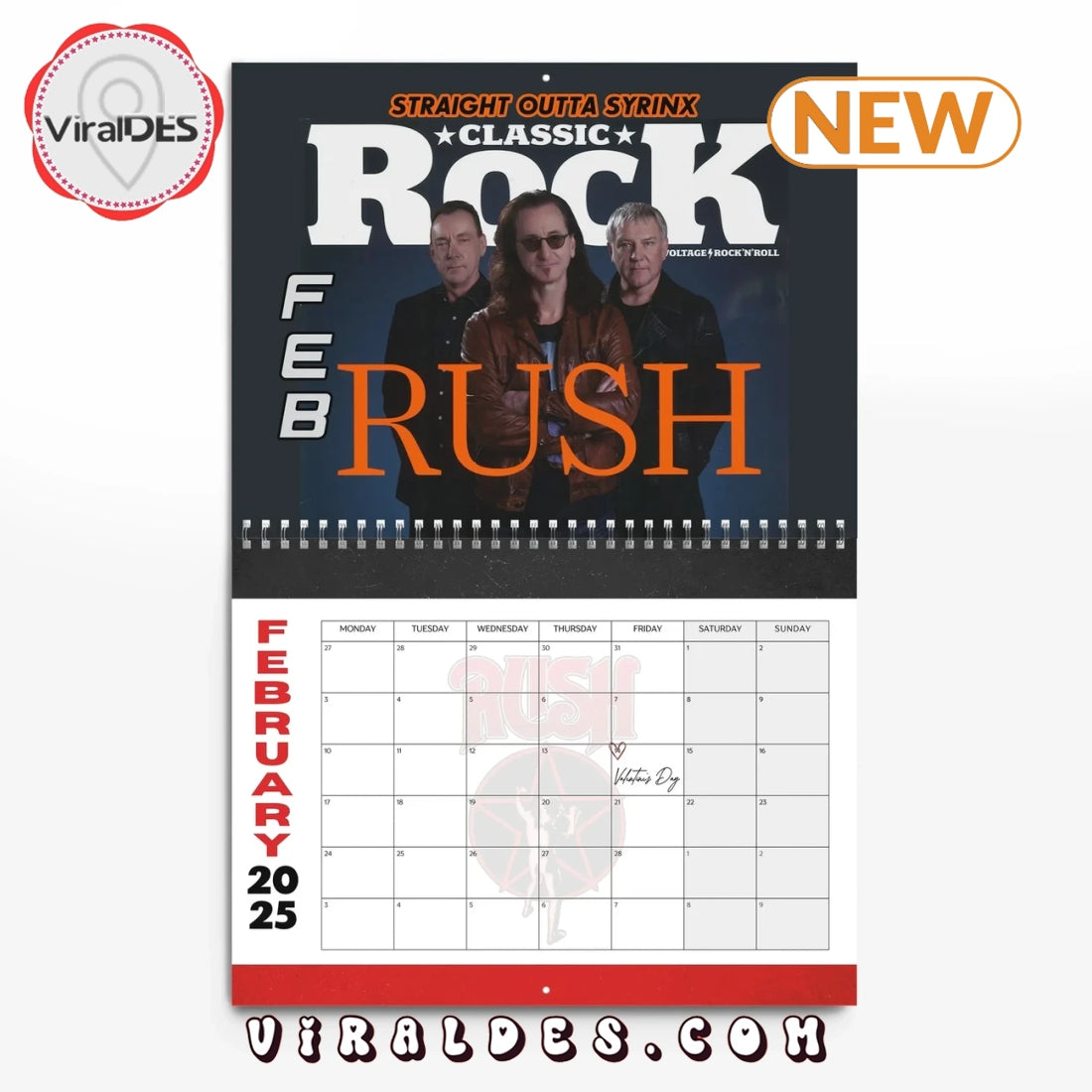Rush 2025 Happy New Year Calendar