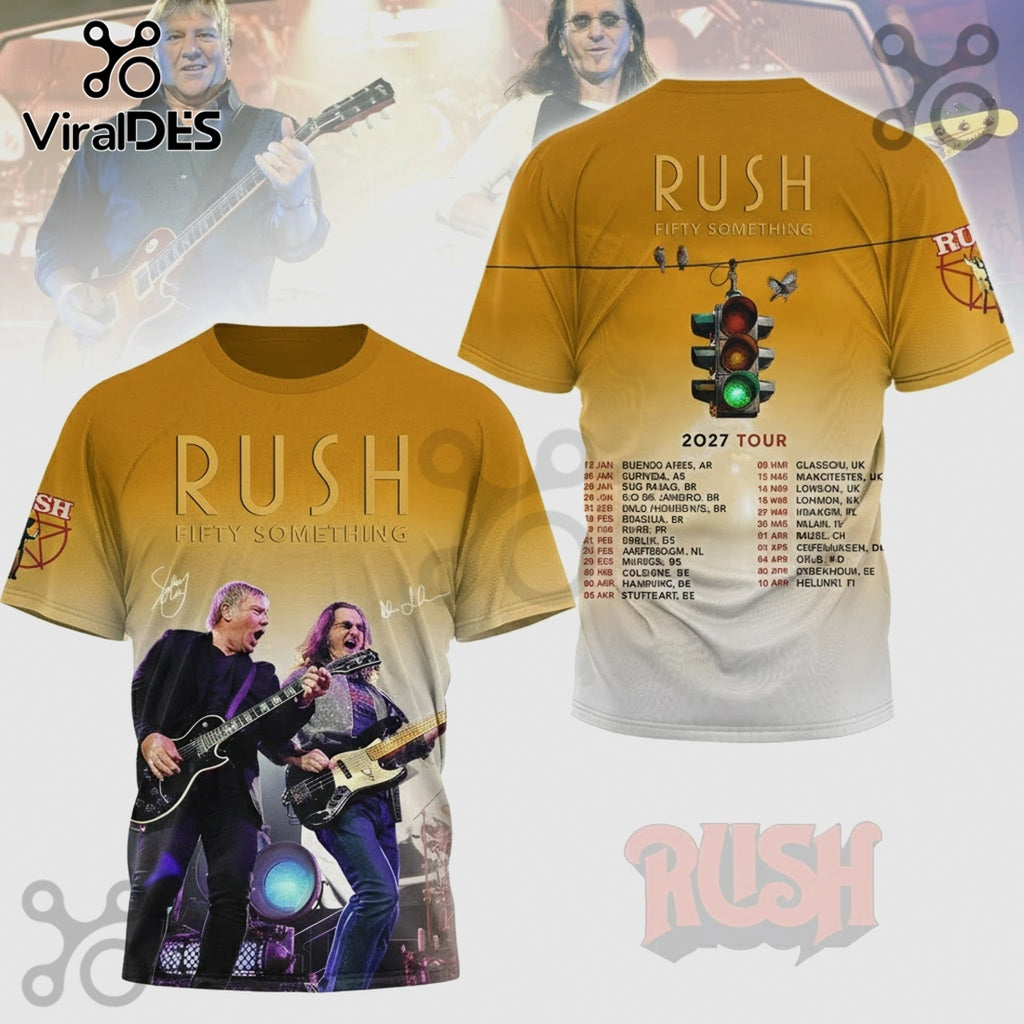 Rush Fifty Something 2027 Tour Premium Graphic Print Band Shirt