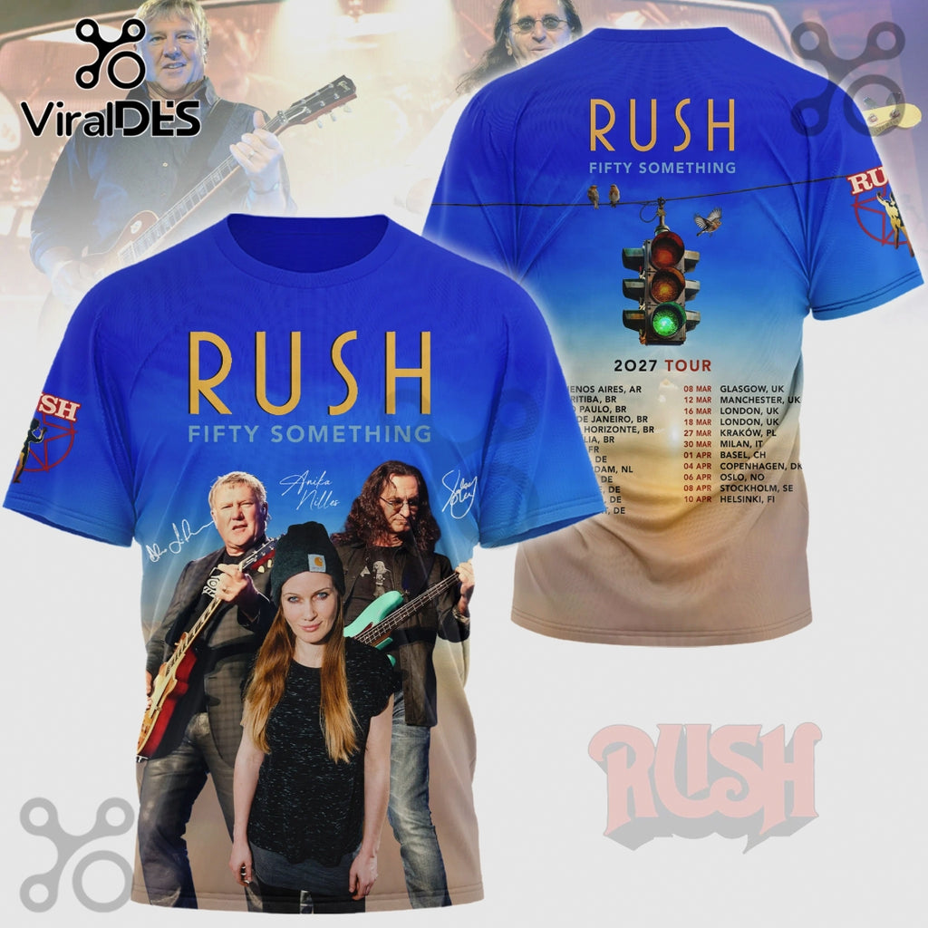 Rush Fifty Something 2027 Tour Premium Graphic Print Shirt