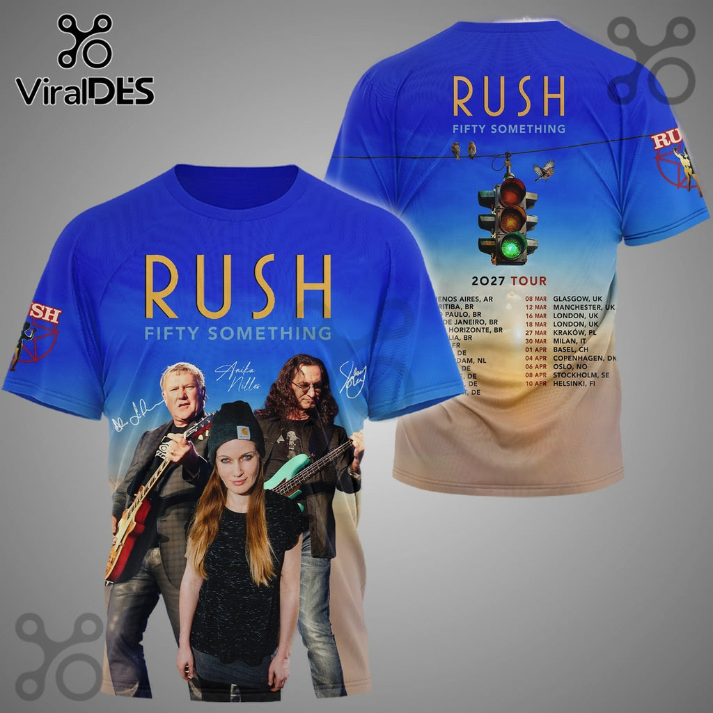 Rush Fifty Something 2027 Tour Premium Graphic Print Shirt