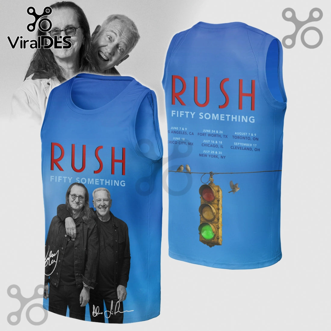 Rush Fifty Something Tour 2024 Dates Premium Graphic Band Tee Shirt