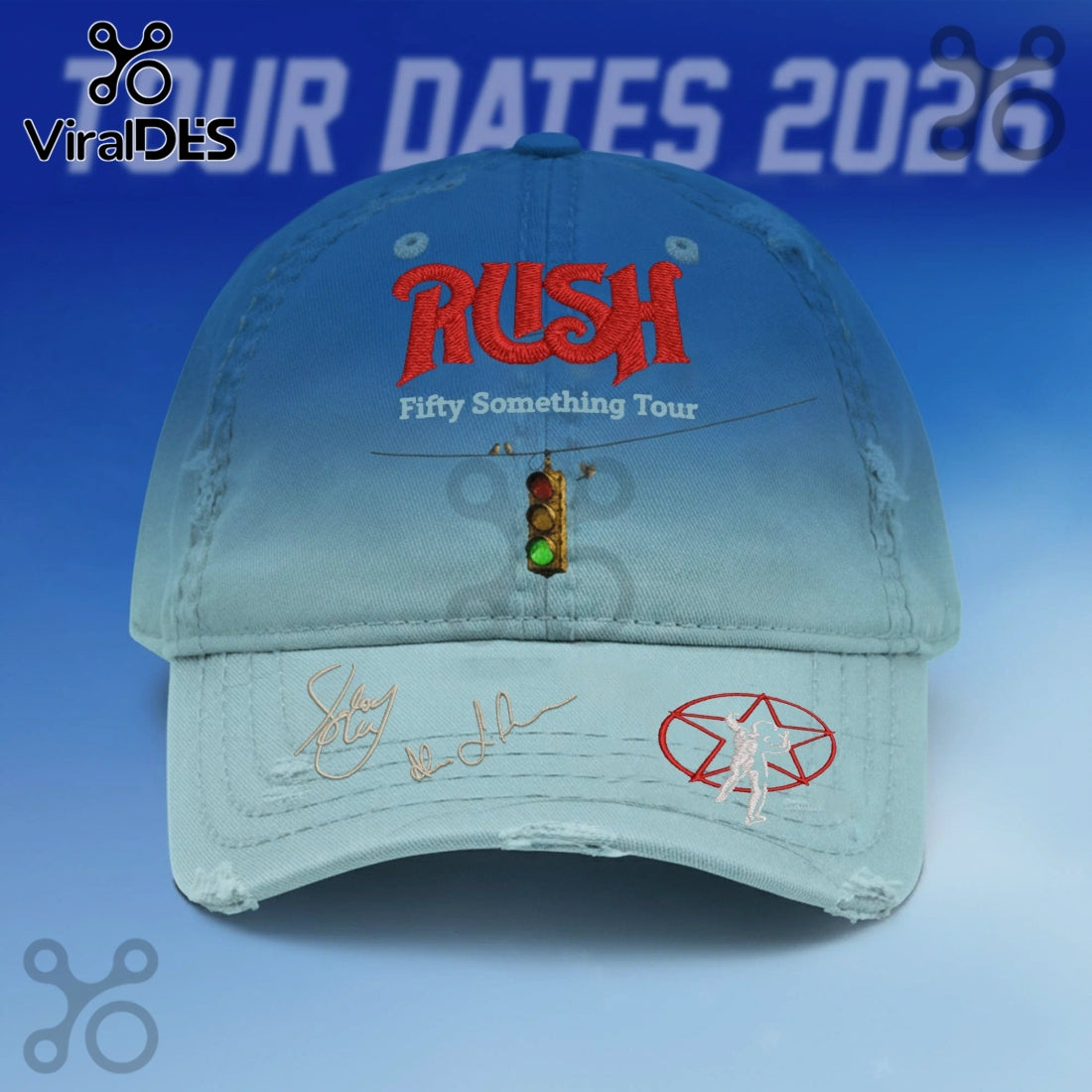 Rush Fifty Something Tour Dates 2026 Music Band Graphic Baseball Cap