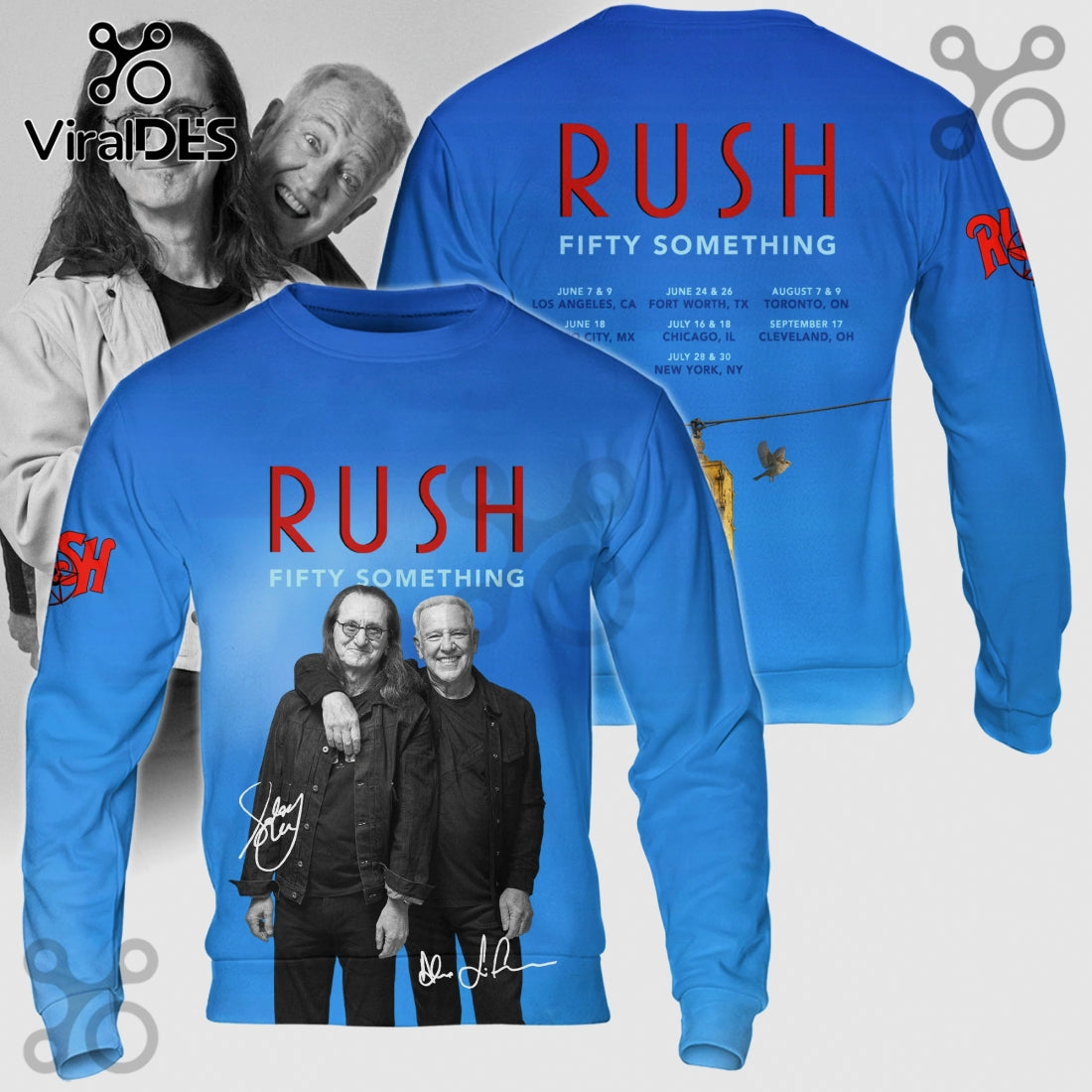 Rush Fifty Something Tour Dates Premium Graphic Shirt