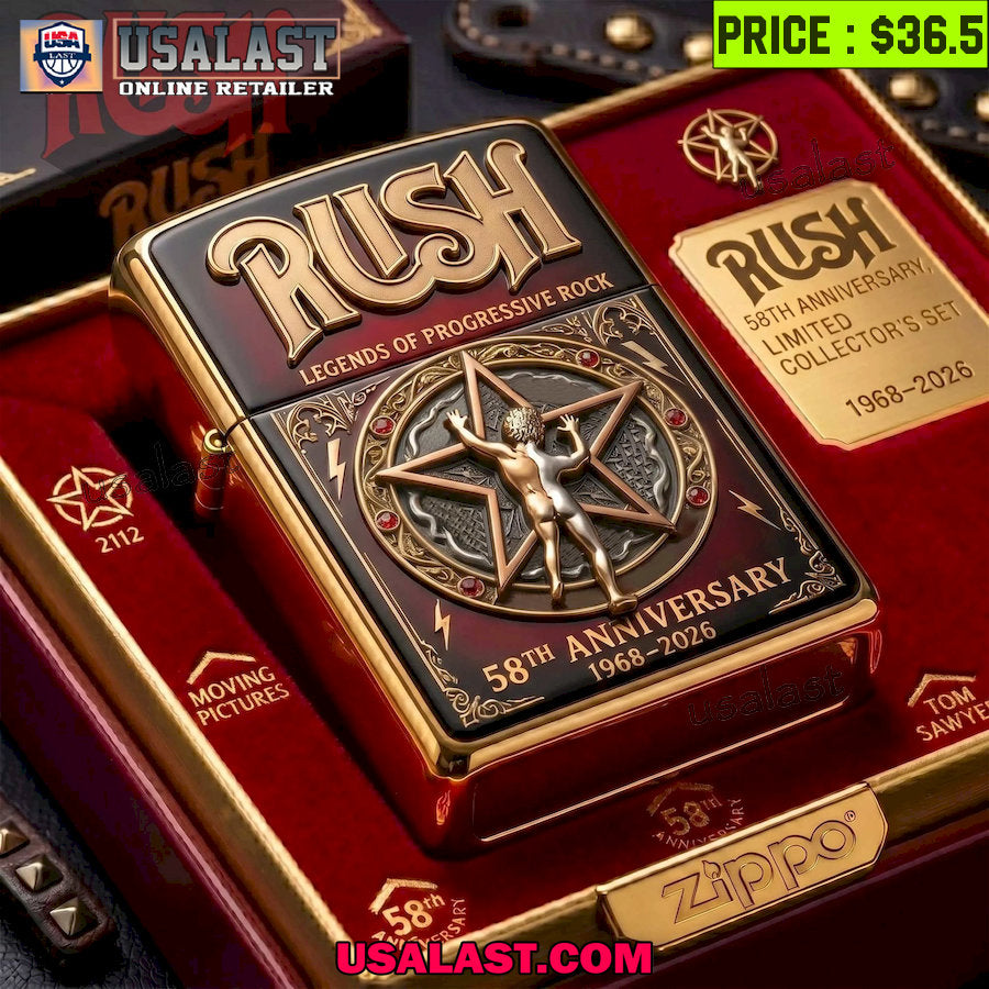 Rush Rock Legend 58th Anniversary Zippo Lighter Case