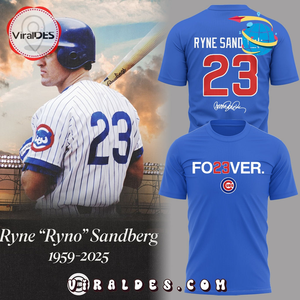 Ryne Sandberg 1959 – 2025 Signatures Blue Hoodie