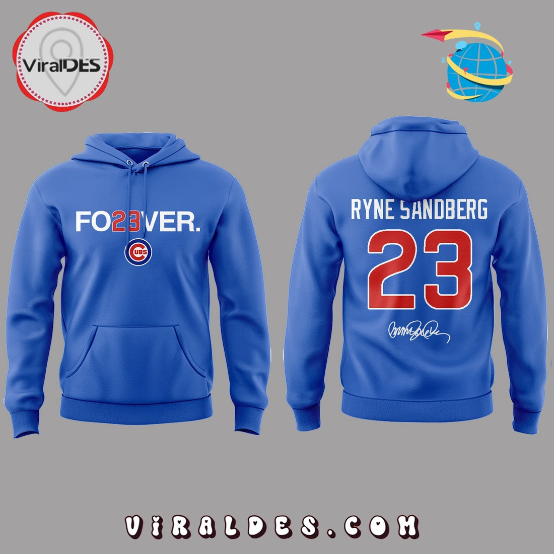 Ryne Sandberg 1959 – 2025 Signatures Blue Hoodie