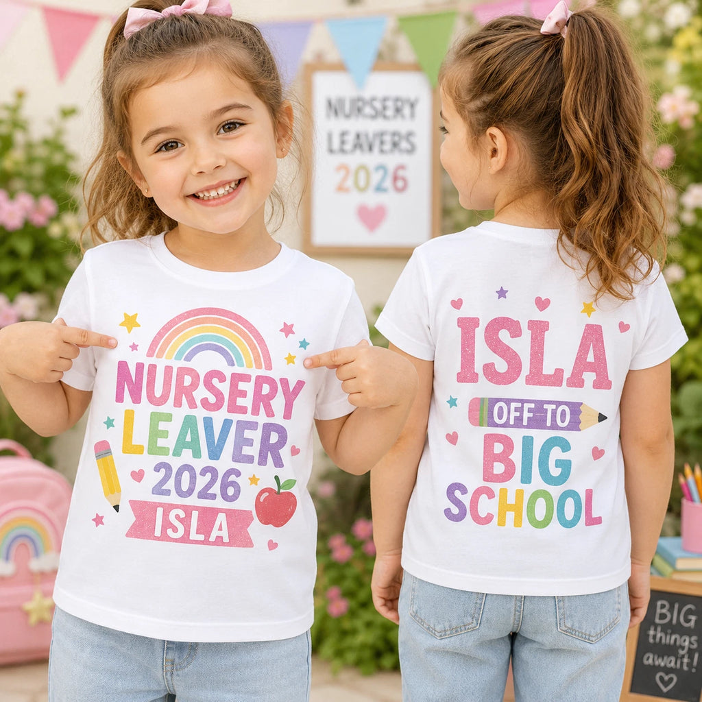 Personalised Nursery Leaver 2026 Big School Kids Tee