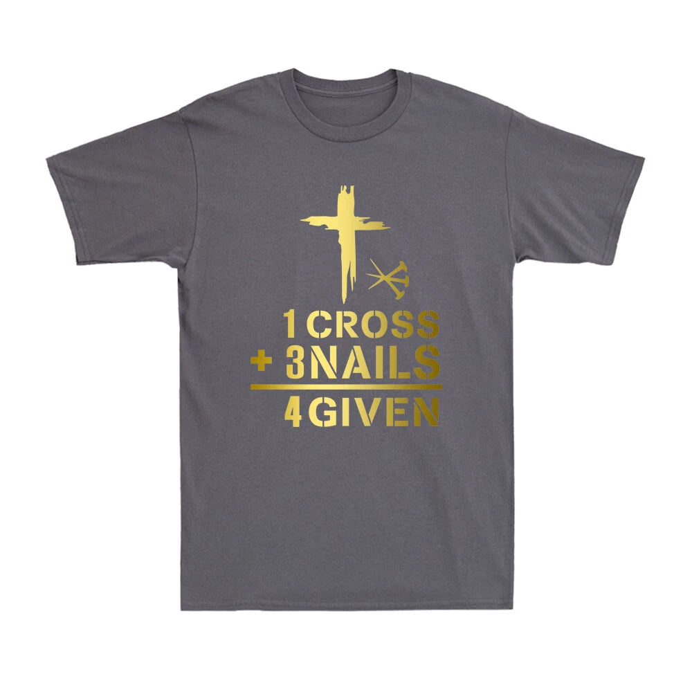 Christianity Jesus Cross Faith Bible Religious Funny Gift Men's Cotton T-Shirt