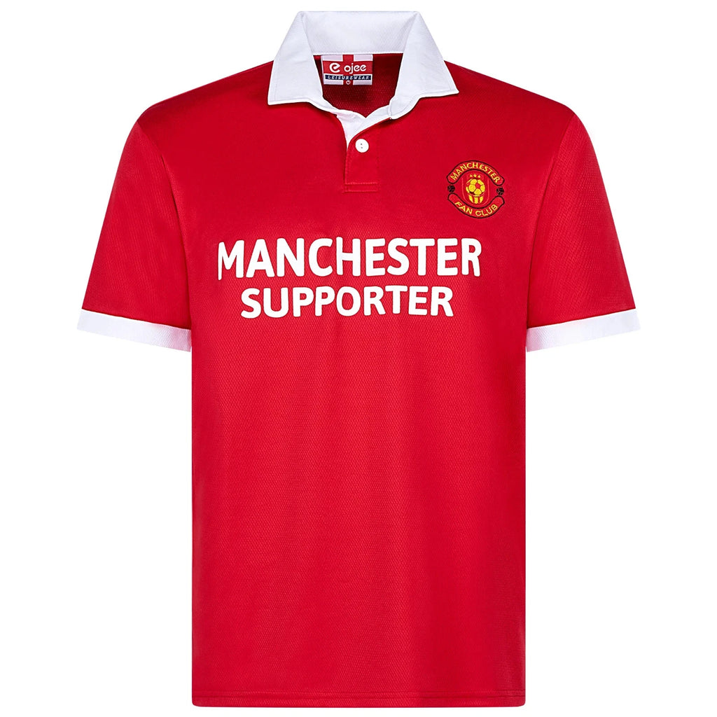 Manchester Men’s  Football Supporter Short Sleeve Shirt retro shirt S to 5XL