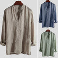 Men Tops Shirt Summer Cotton linen Loose Tops Casual Fashion Baggy Vintage Shirt