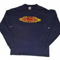 Vintage 1999 Superman Tribal Flame Long Sleeve T-Shirt Sz XL