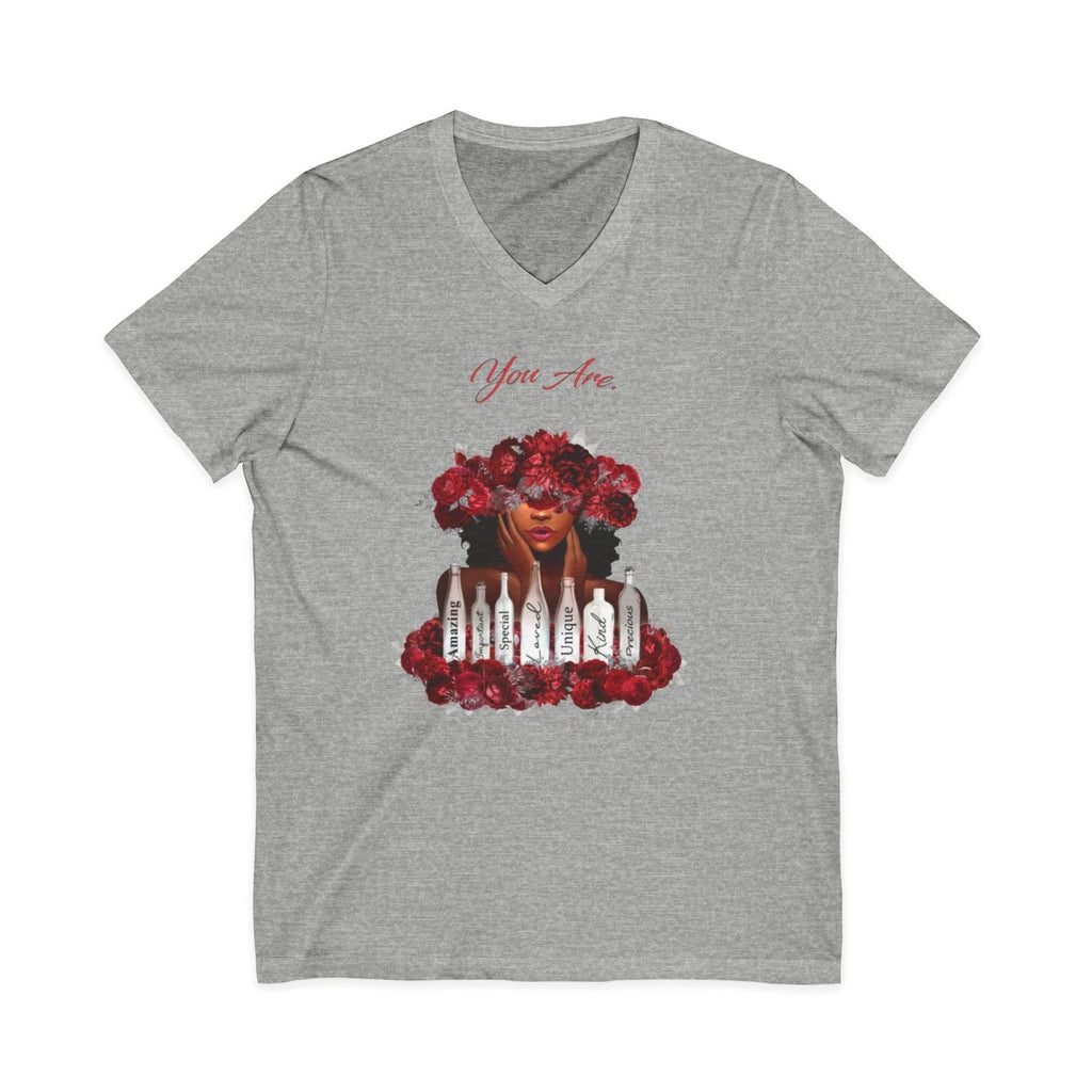 You Are Floral Portrait V-Neck Tee