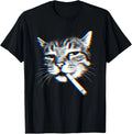 Cat Smoking Cigarette Funny Cig Meme T-Shirt