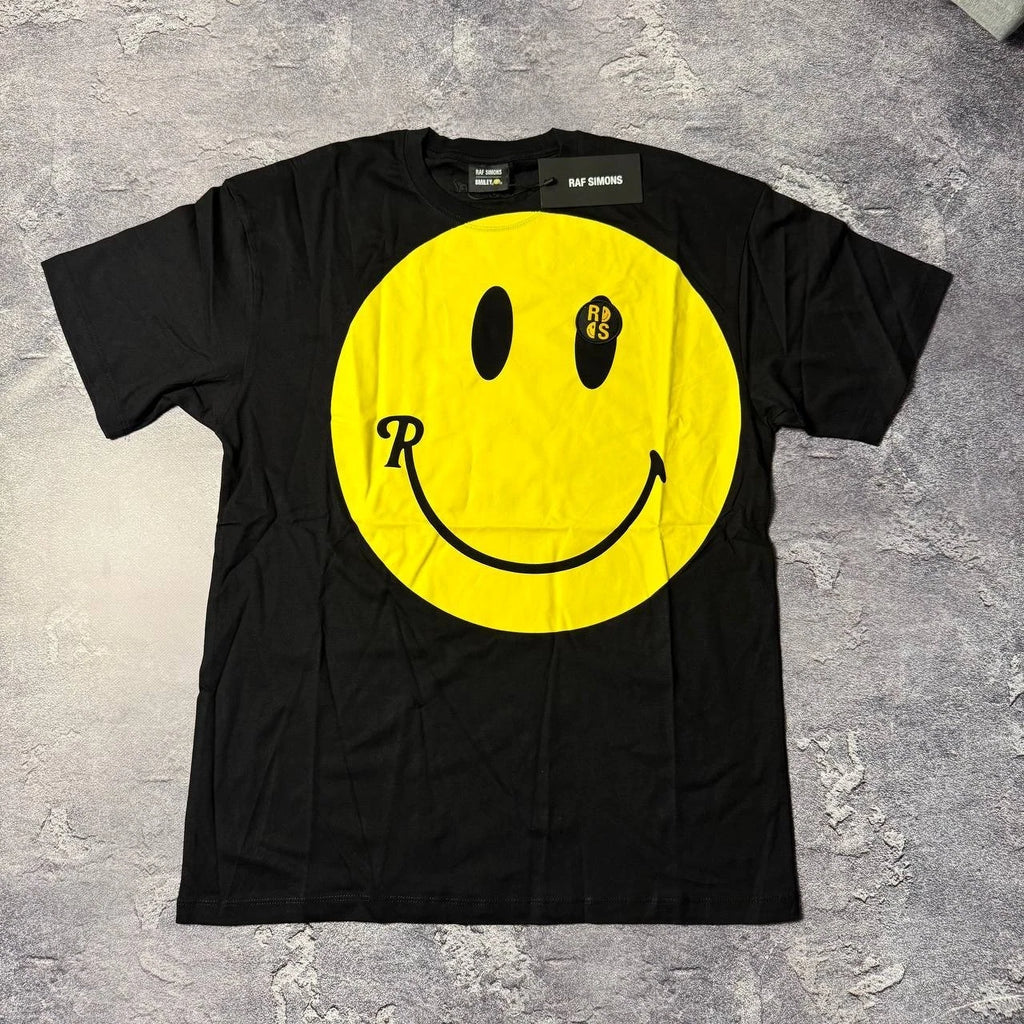 Raf Simons x Smiley Oversized T-Shirt Black Yellow SP01 BNWT 224-M120