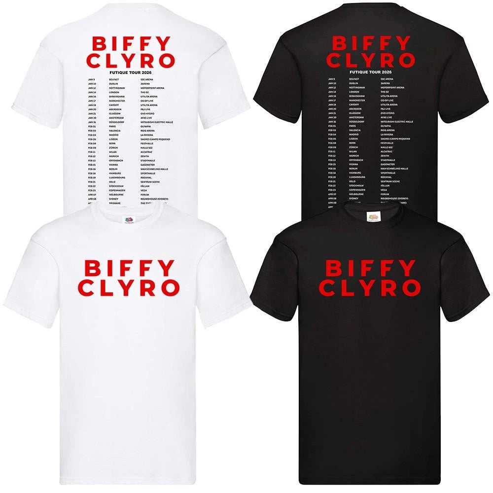 BIFFY CLYRO Futique 2026 Tour T-Shirt Unisex Adult Fan Music Concert Tee Tops