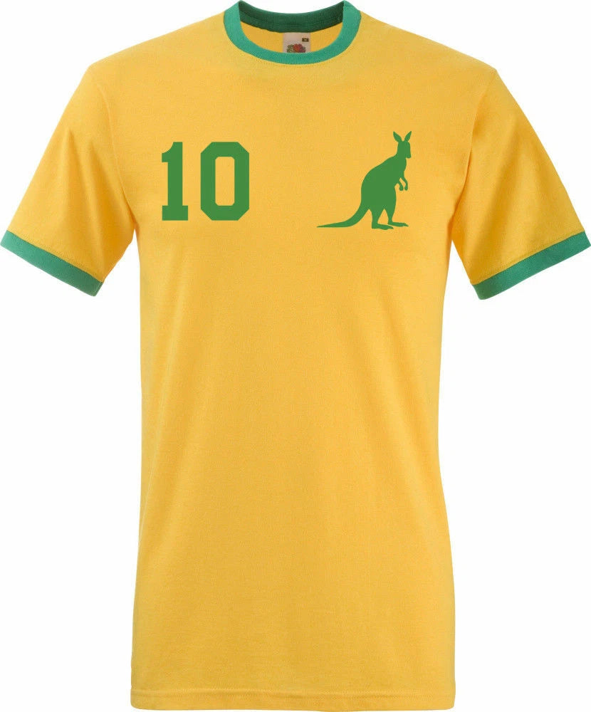 Youth Designz Men's T-Shirt Australia with DESIRED NAME + NUMBER Jersey World Cup Fun