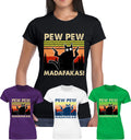 Pew Madafakas Vintage Funny Ladies T Shirt Cat Retro Christmas Gift Girls