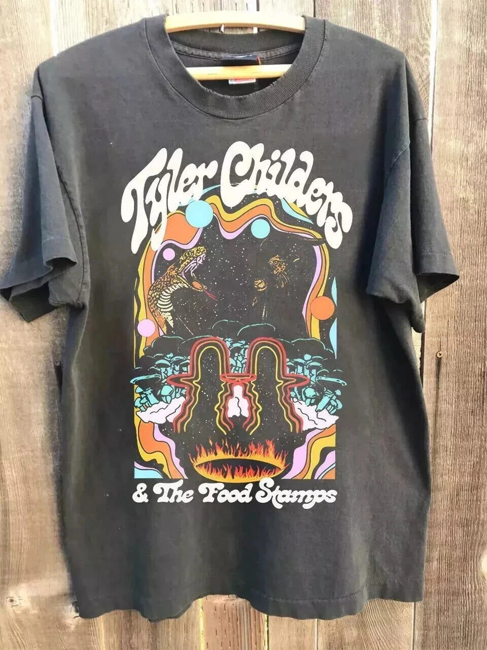 Tyler Childers And The Food Stamps Band Charcoal Unisex Shirt Reprint S-5XL 2024